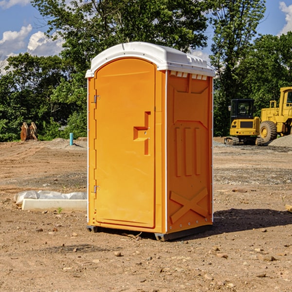 how often are the porta potties cleaned and serviced during a rental period in Pequot Lakes